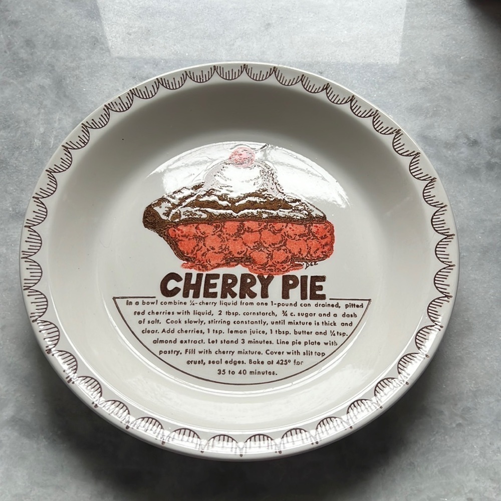 CHERRY PIE Pie ceramic dish